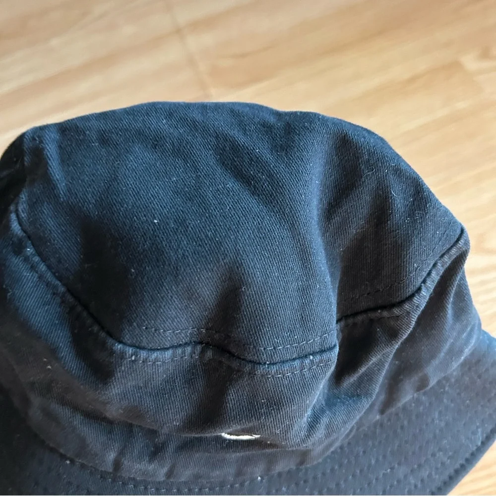 Smiley Face Black Bucket Hat Adult